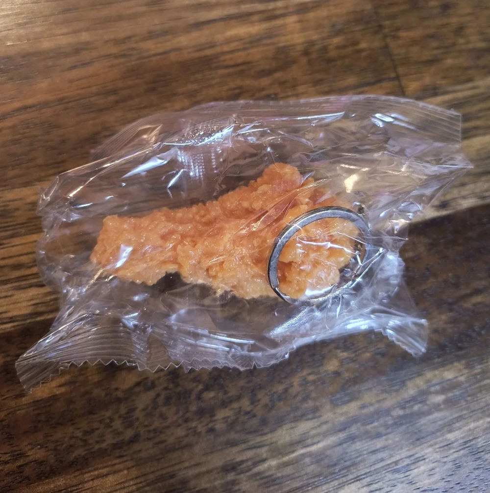 1 pc fried chicken leg keychain bag charm key ring decor men's women's food fun